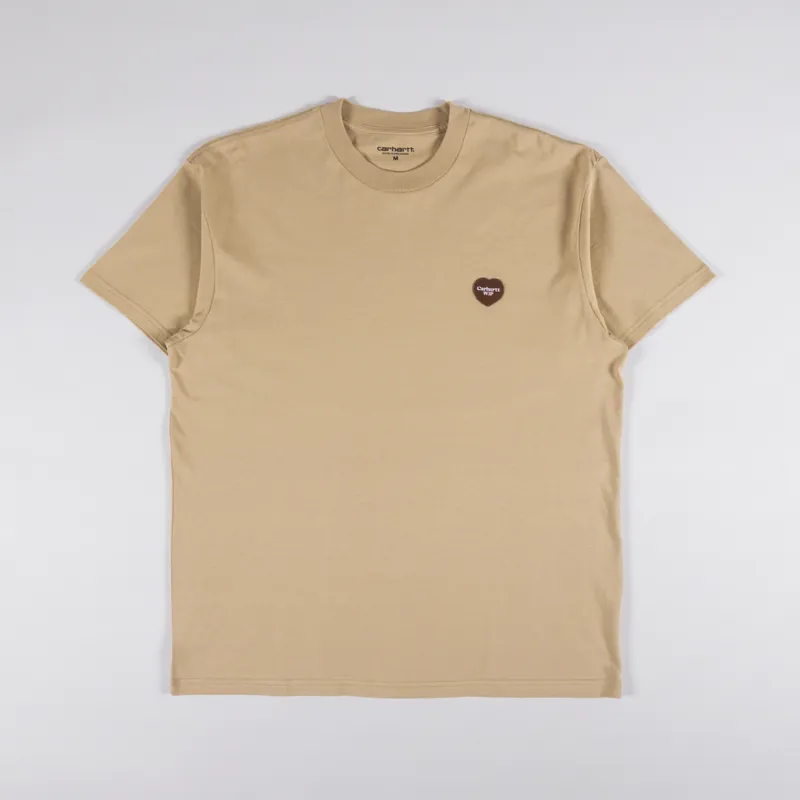 Carhartt WIP Double Heart T Shirt Dusty H Brown-1