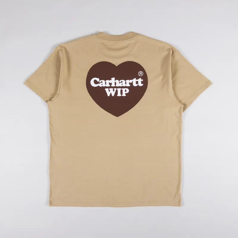 Carhartt WIP Double Heart T Shirt Dusty H Brown