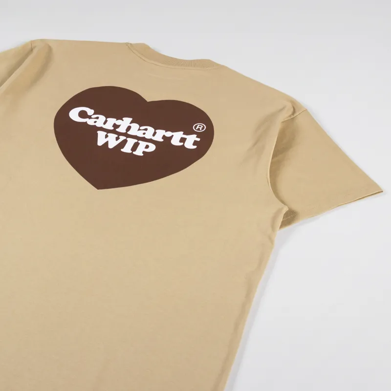 Carhartt WIP Double Heart T Shirt Dusty H Brown-2