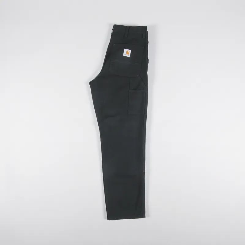 Carhartt WIP Double Knee Pant Black Rinsed Dearborn Canvas-2