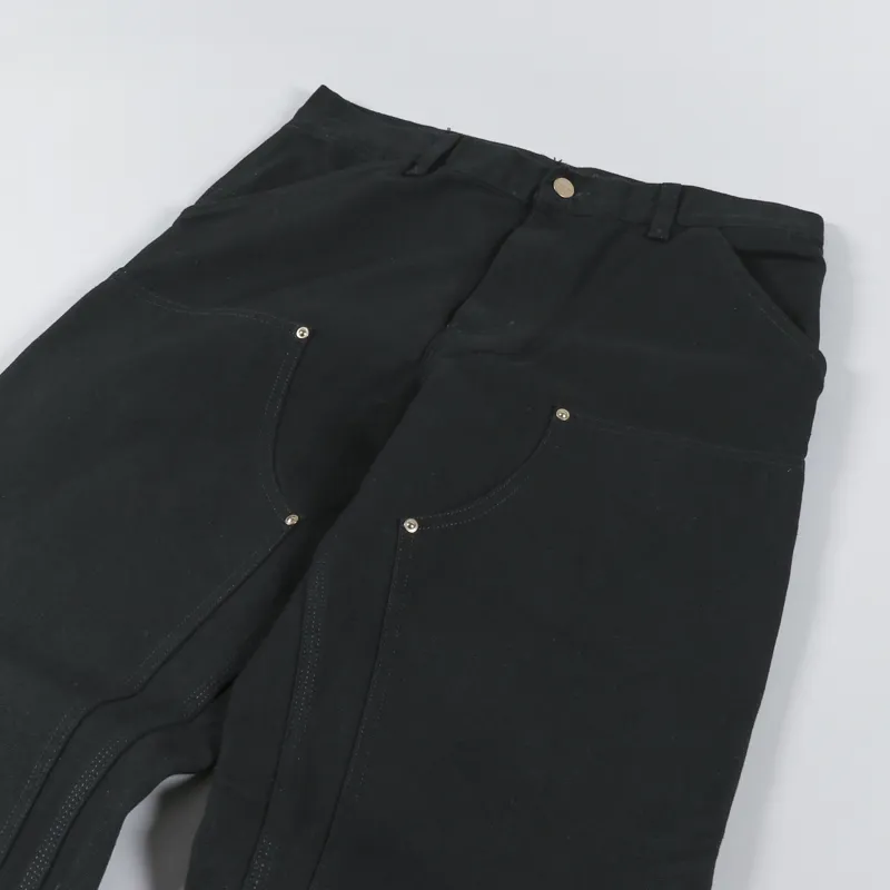 Carhartt WIP Double Knee Pant Black Rinsed Dearborn Canvas-3