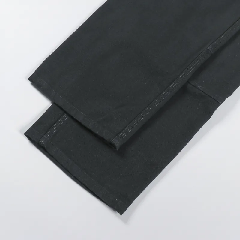 Carhartt WIP Double Knee Pant Black Rinsed Dearborn Canvas-5