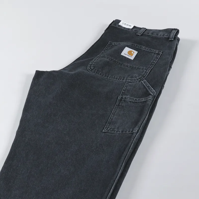 Carhartt WIP Double Knee Pant Black Stone Washed Smith Denim-5