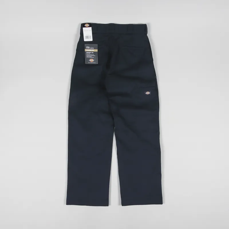 Dickies Men's Loose Fit Double Knee Work Dark Navy Pants Clothing