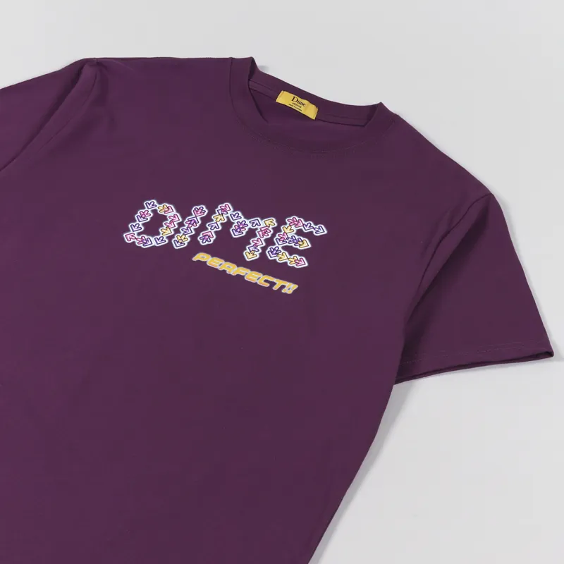 Dime DDR T Shirt Deep Plum-2