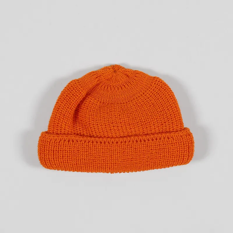 Heimat Mens Wool Knitted Deck Hat Rescue Orange Beanie
