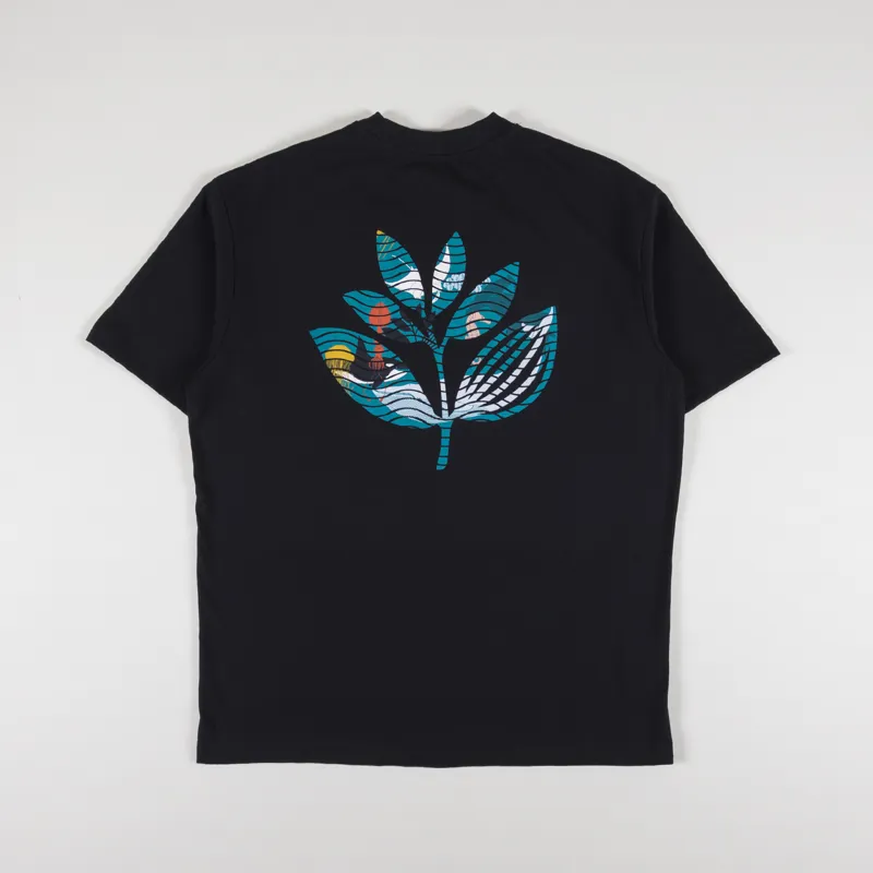 Magenta Skateboards Mens Short Sleeve Deep Plant T Shirt Black