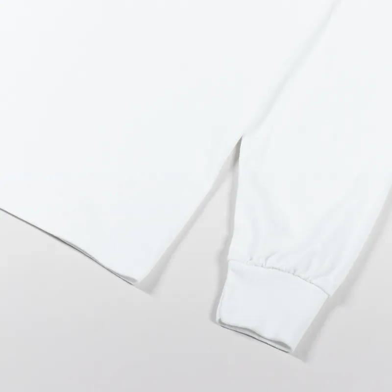 Hockey Desk Carve Long Sleeve T Shirt White-5