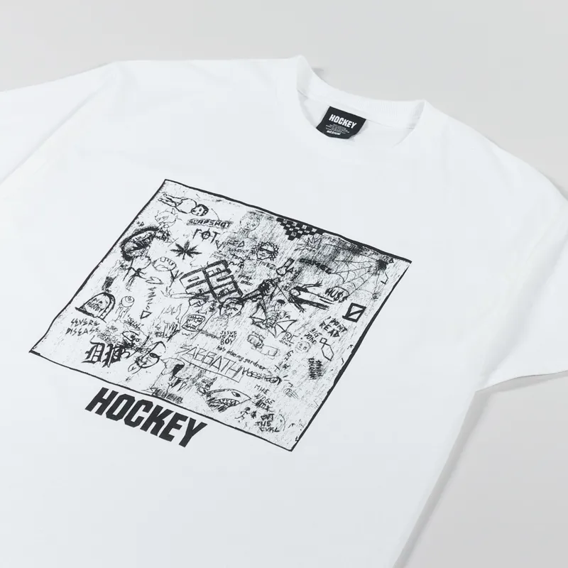 Hockey Desk Carve T Shirt White-2