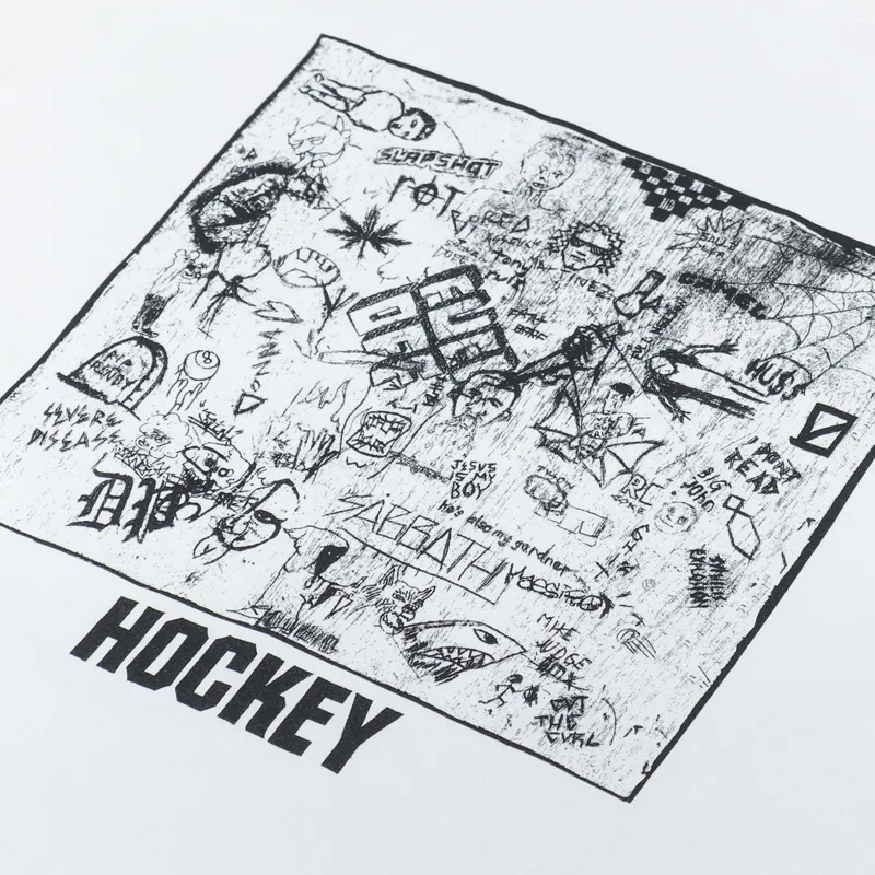 Hockey Desk Carve T Shirt White-1