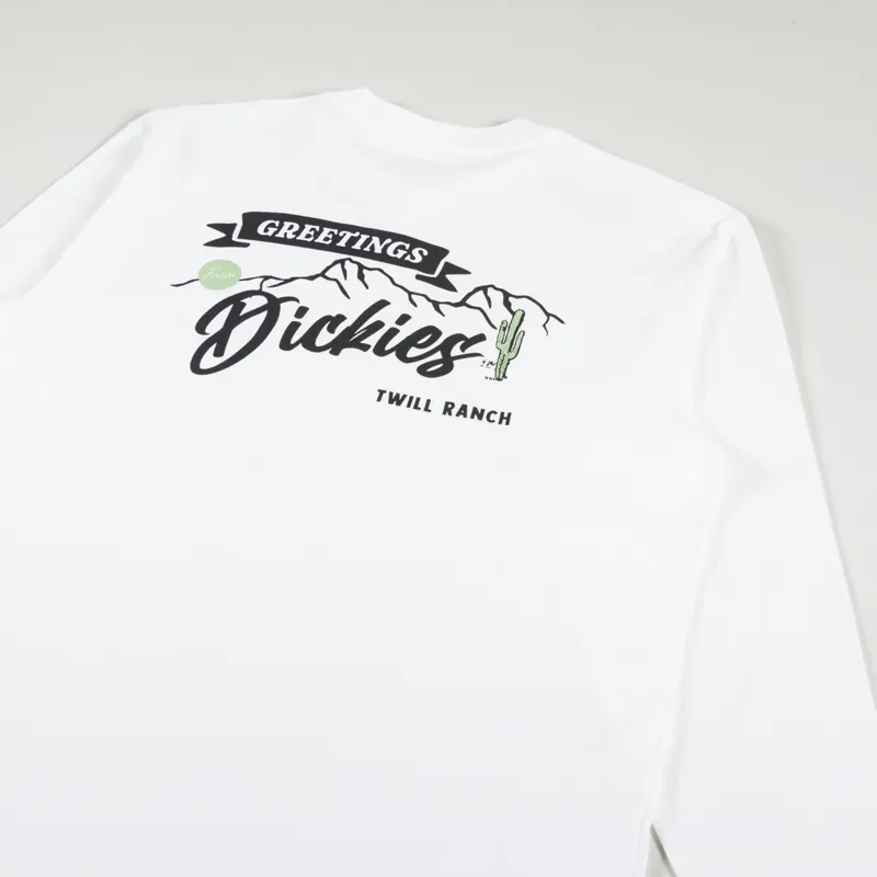 Dickies Dighton Long Sleeve T Shirt White-2