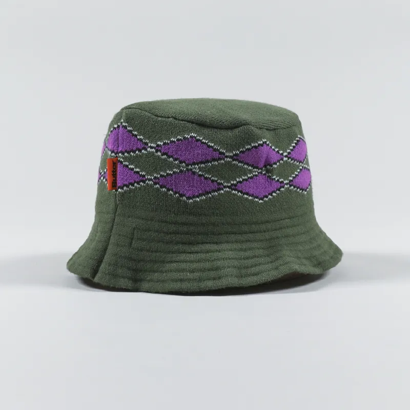 Butter Goods Diamond Knit Bucket Hat Sage-1