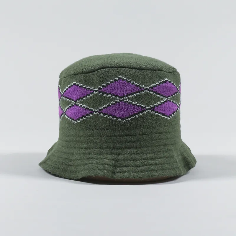 Butter Goods Diamond Knit Bucket Hat Sage-3
