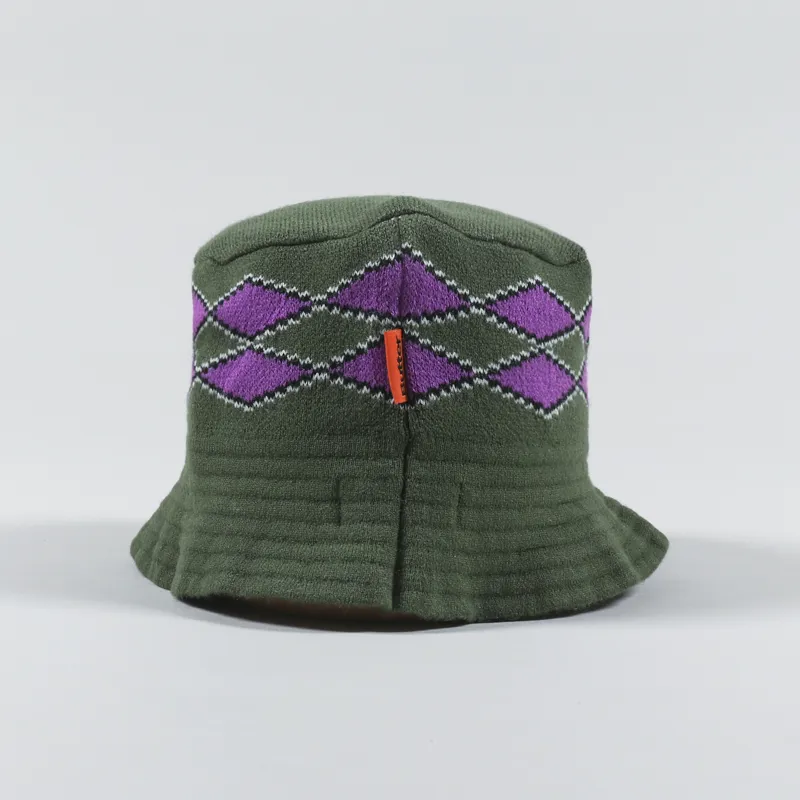 Butter Goods Diamond Knit Bucket Hat Sage-2