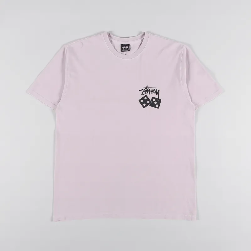 Stussy Dice Pigment Dyed T Shirt Blush-1