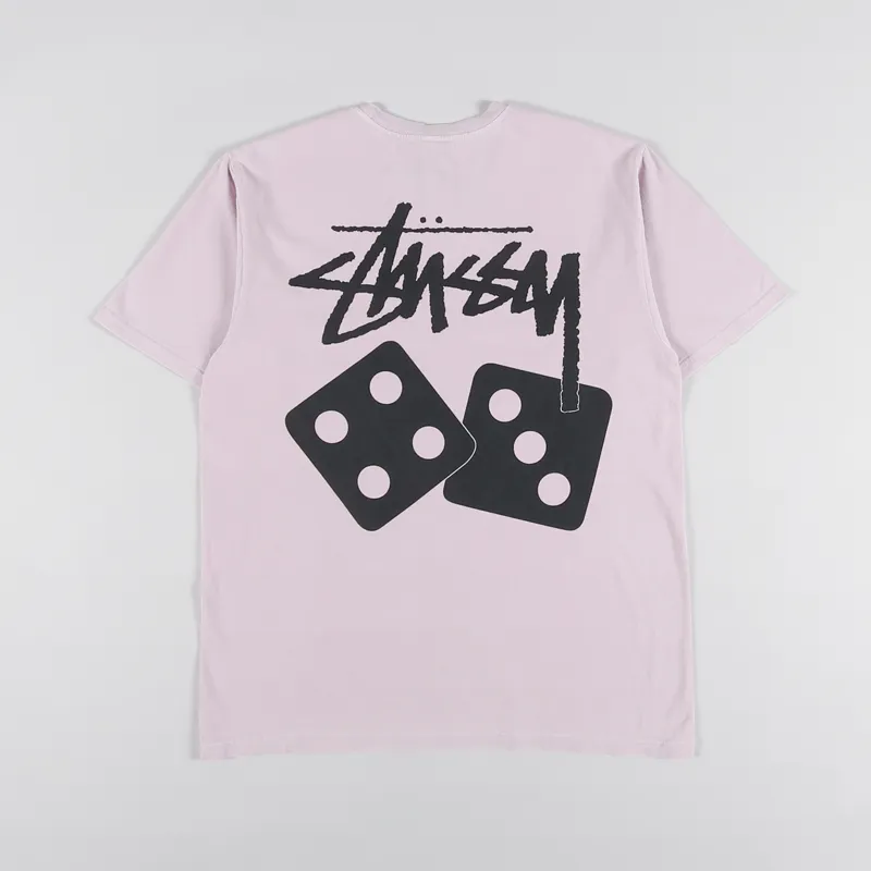 Pink stussy t shirt store