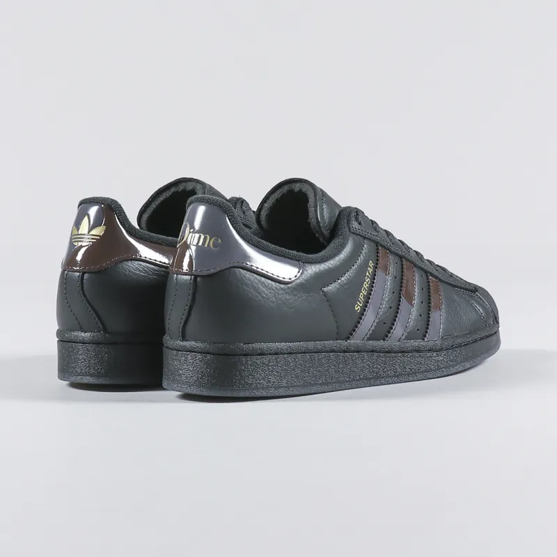 Adidas x Dime Superstar ADV Shoes Carbon Green Brown-3