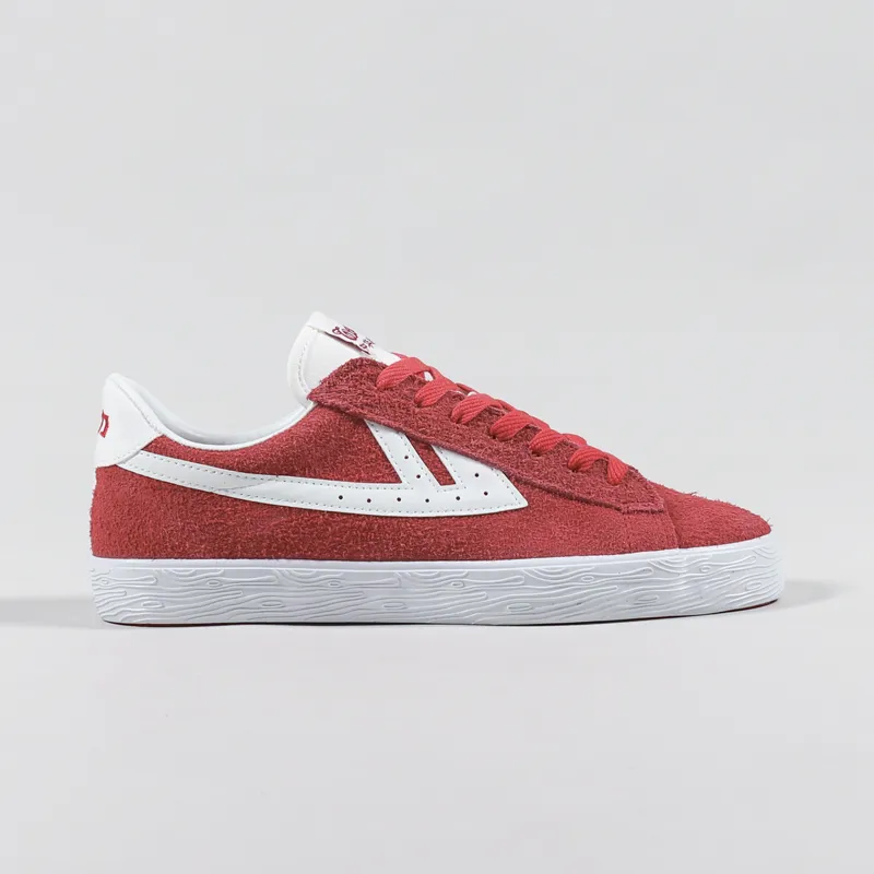 Warrior Shanghai Dime Suede Canvas Shoes Off Red White-4