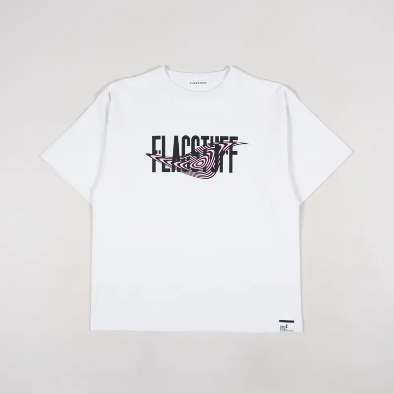 Flagstuff Distortion T Shirt White-1