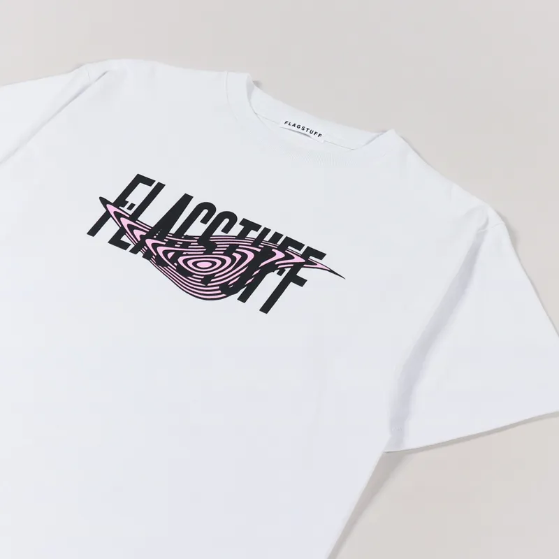 Flagstuff Distortion T Shirt White-3