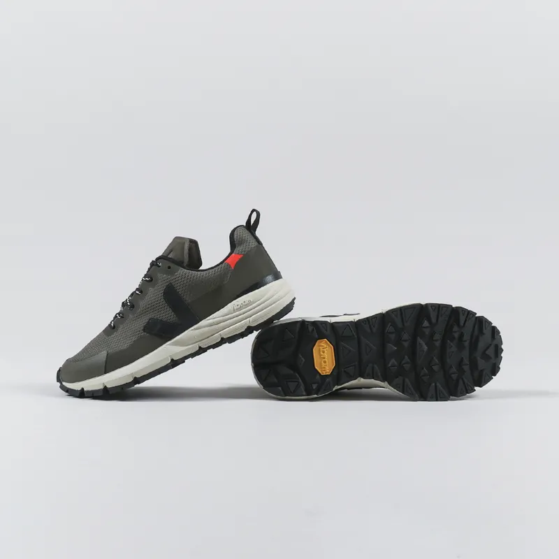 Veja Womens Dekkan Alveomesh Shoes Kaki Black-1