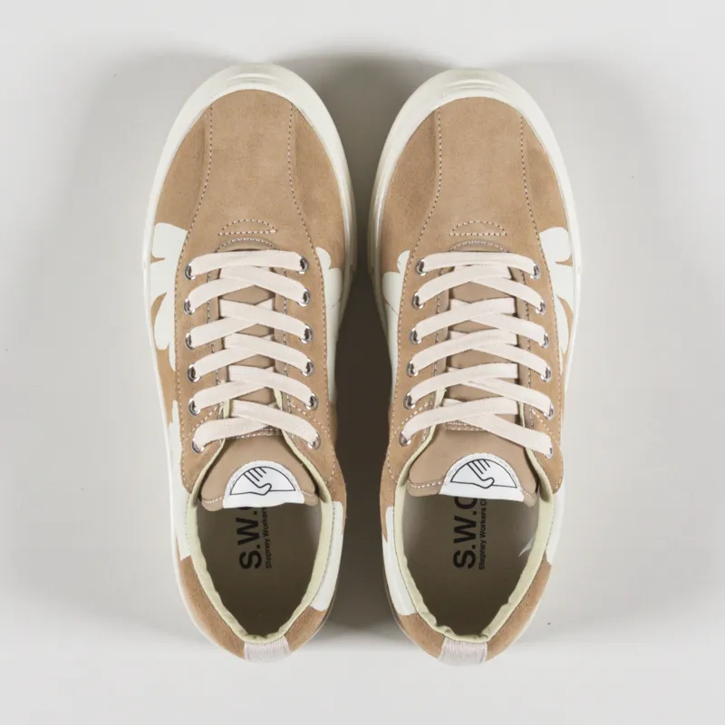 Stepney Workers Club Dellow Shoes Shroom Hands Suede Earth White-1