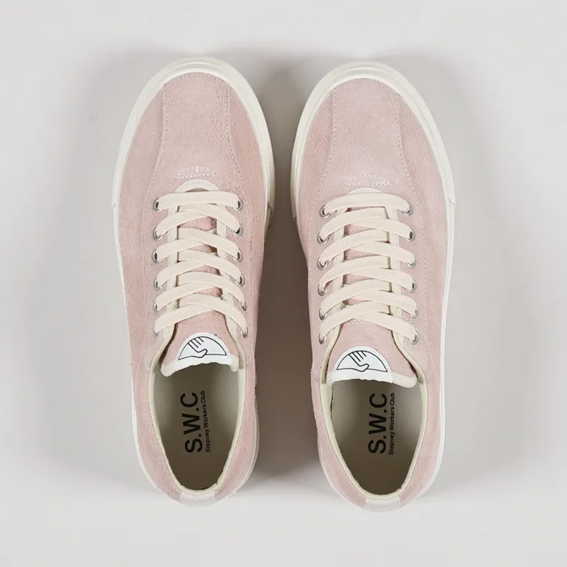 Stepney Workers Club Dellow Hairy Suede Shoes Pink-3