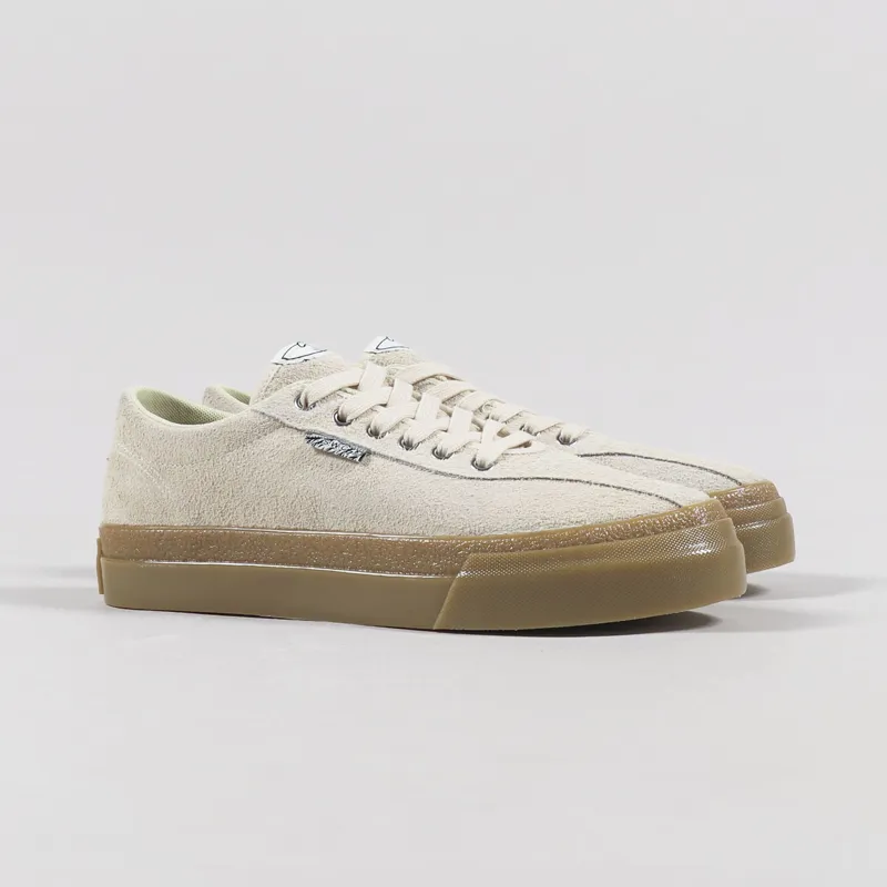Stepney Workers Club Dellow Shoes Raw Suede Ecru Gum