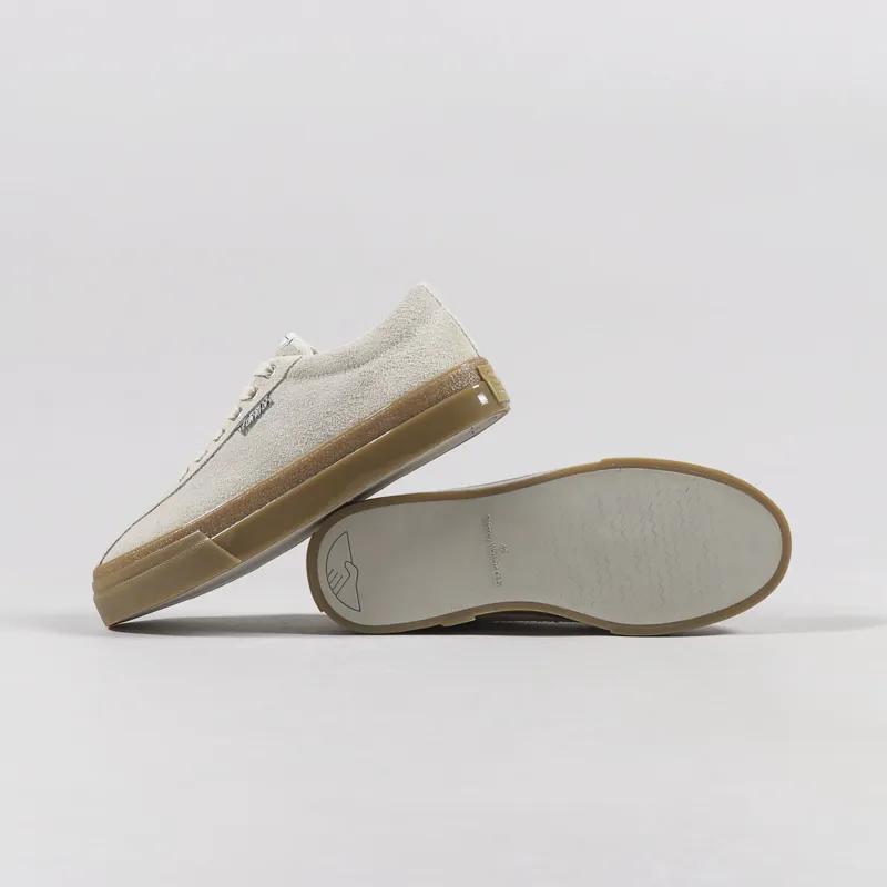 Stepney Workers Club Dellow Shoes Raw Suede Ecru Gum-1