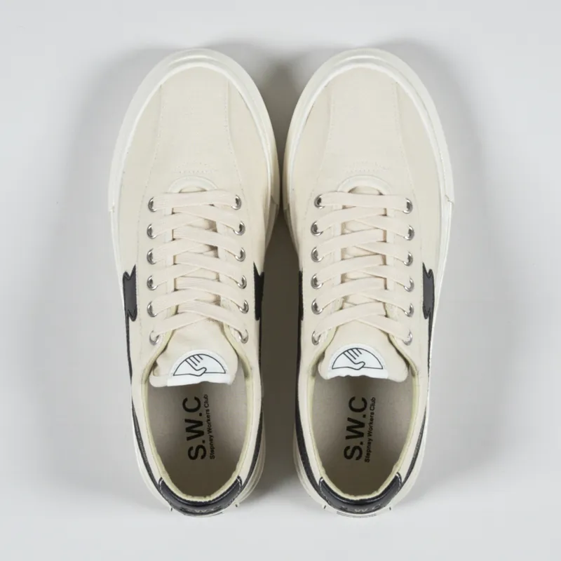 Stepney Workers Club Dellow S-Strike Shoes Canvas Ecru Black-2
