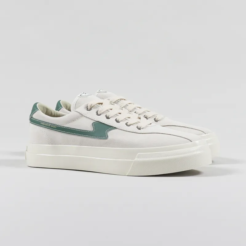 Stepney Workers Club Dellow S-Strike Suede Shoes Ecru Green