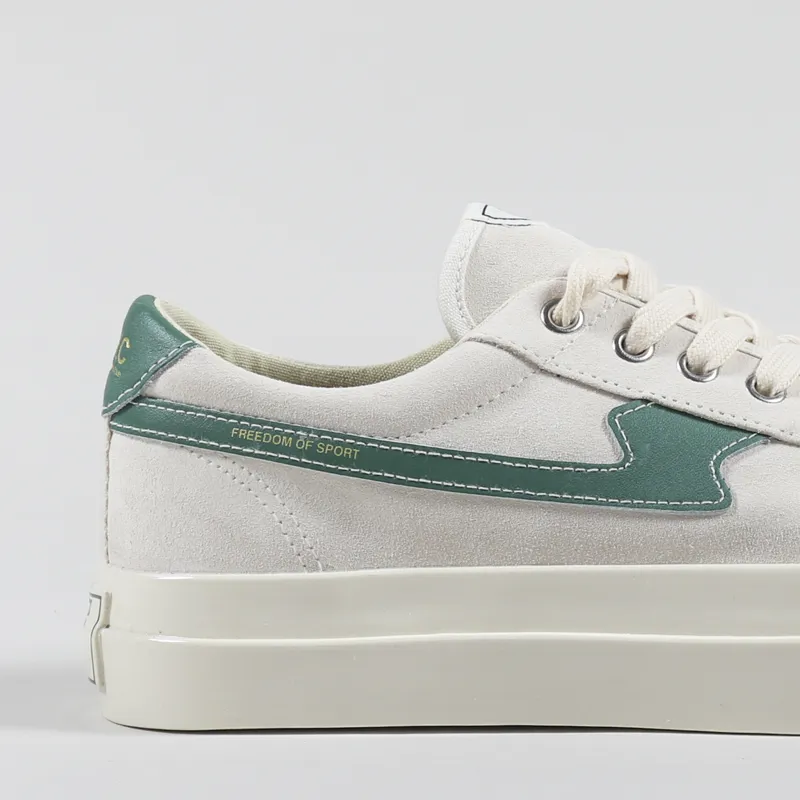 Stepney Workers Club Dellow S-Strike Suede Shoes Ecru Green-5