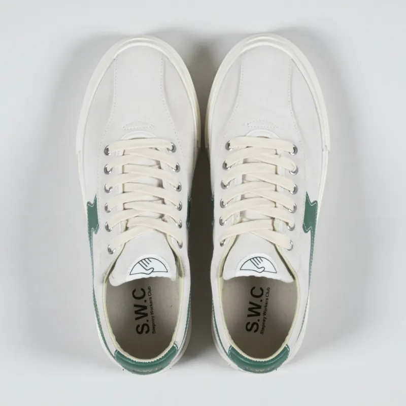 Stepney Workers Club Dellow S-Strike Suede Shoes Ecru Green-2
