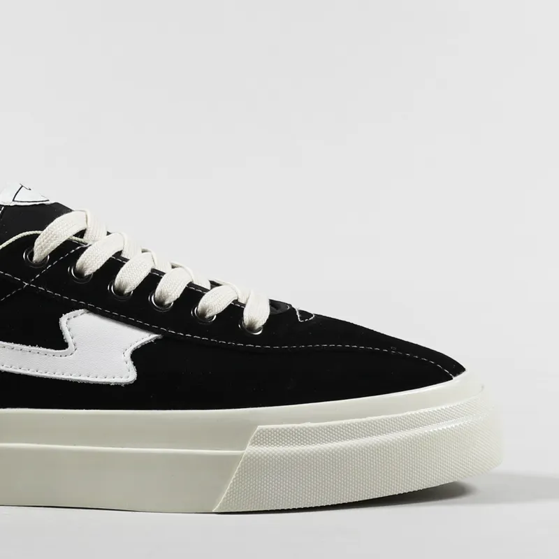 Stepney Workers Club Womens Dellow S-Strike Shoes Suede Black White-4