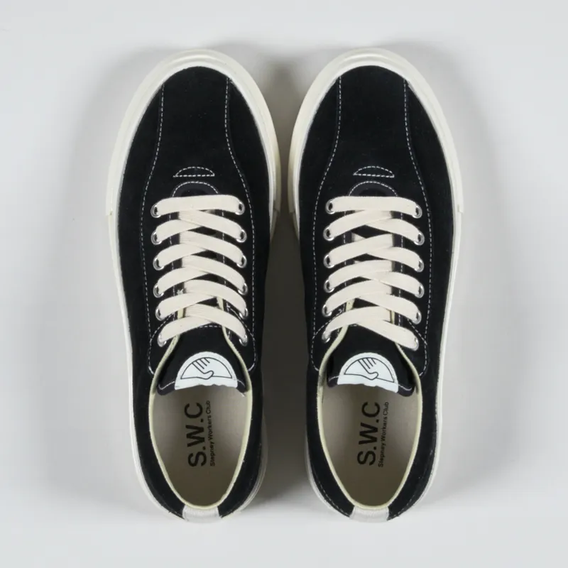 Stepney Workers Club Dellow Shoes Suede Black Ecru-2