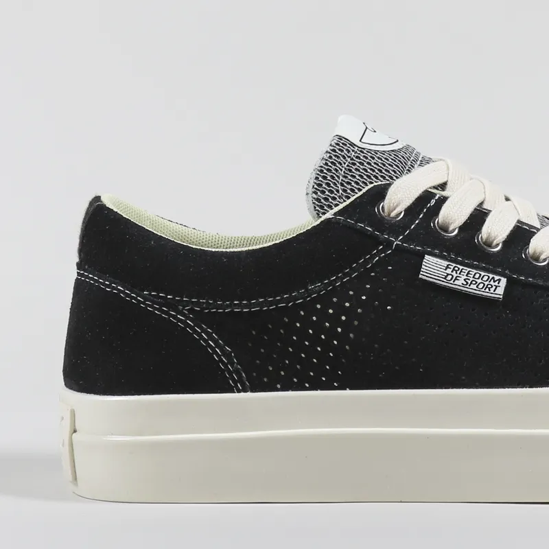 Stepney Workers Club Dellow Shoes Track Perf Suede Black-5