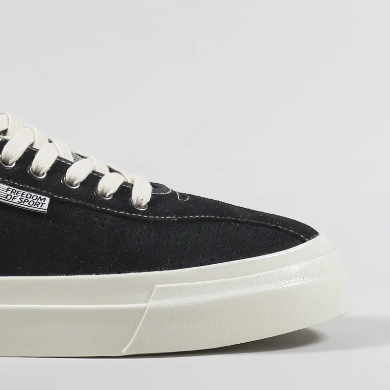 Stepney Workers Club Dellow Shoes Track Perf Suede Black-6