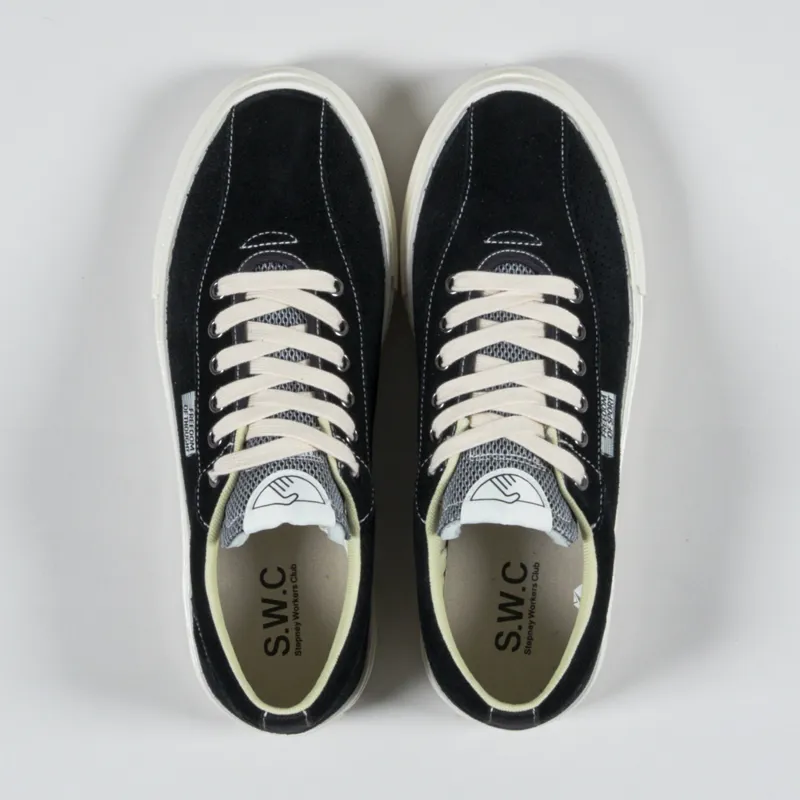 Stepney Workers Club Dellow Shoes Track Perf Suede Black-2