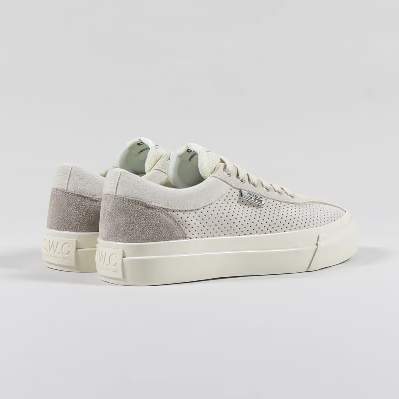 Stepney Workers Club Dellow Shoes Track Perf Suede Ecru-3