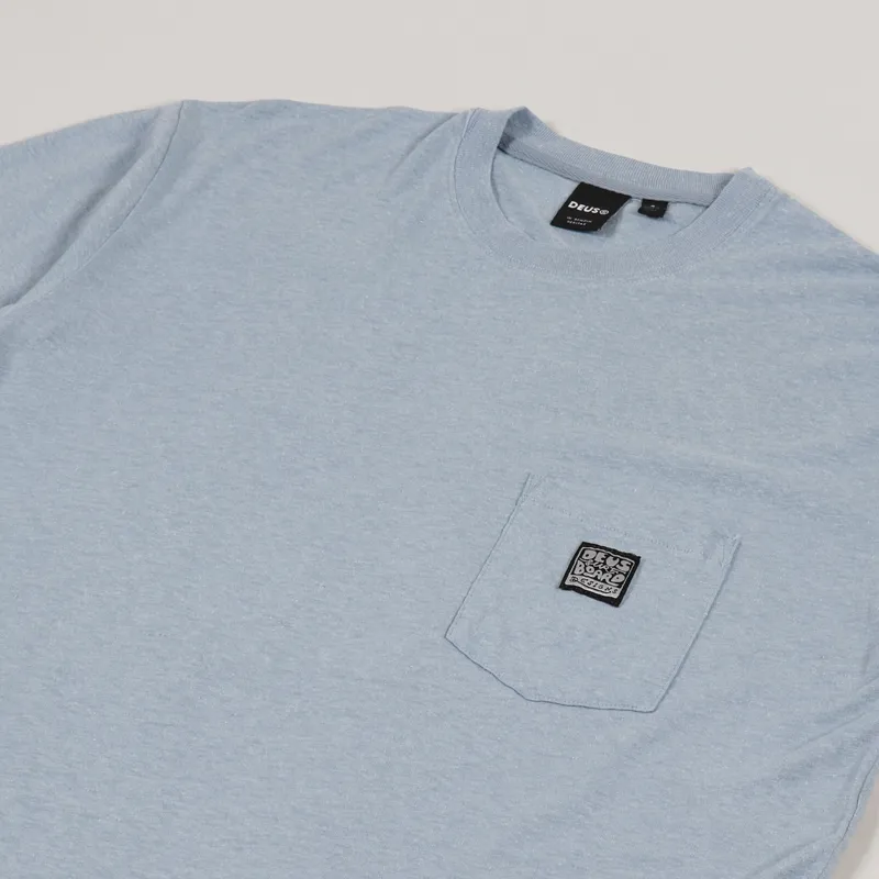 Deus Ex Machina Diamond Daze T Shirt Blue Slate-1