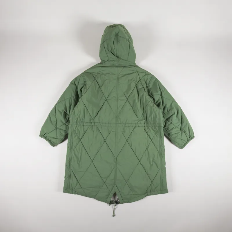 Universal Works Diamond Quilted Parka Green-2
