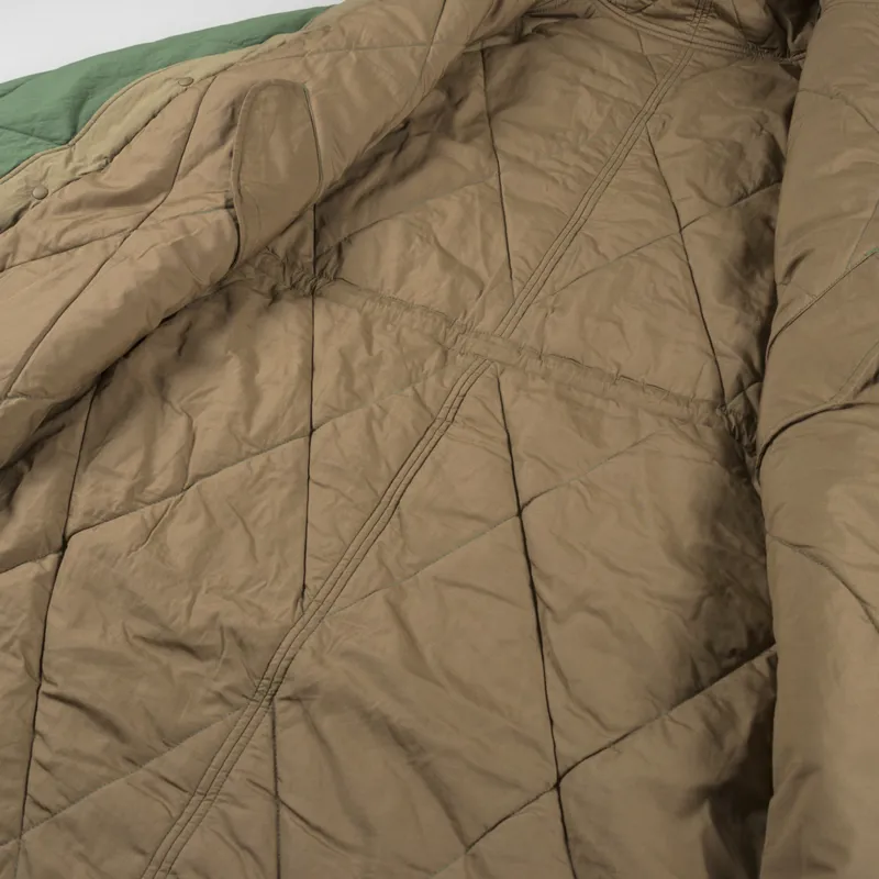 Universal Works Diamond Quilted Parka Green-4