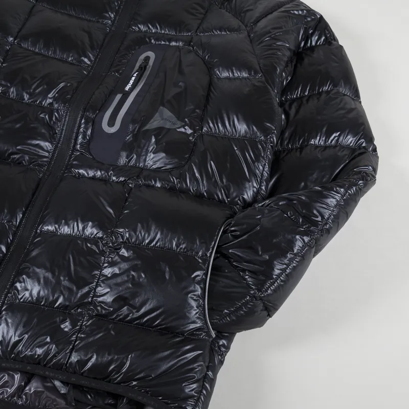 And Wander Diamond Stitch Packable Down Jacket Black-7