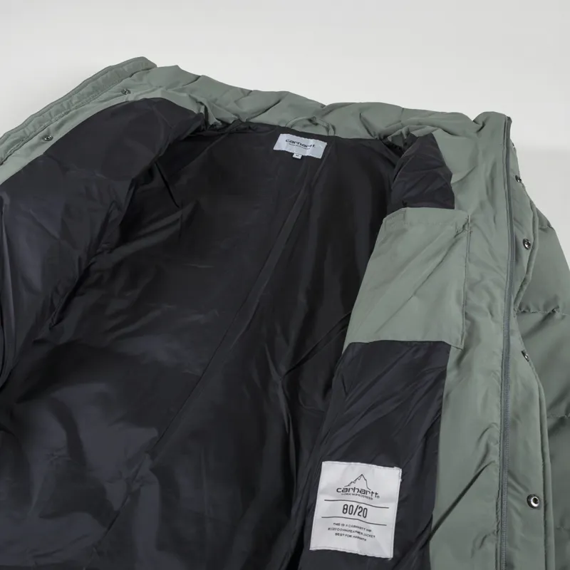 Carhartt WIP Danville Down Jacket Smoke Green Black-5