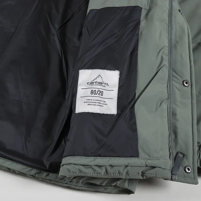 Carhartt WIP Danville Down Jacket Smoke Green Black-6