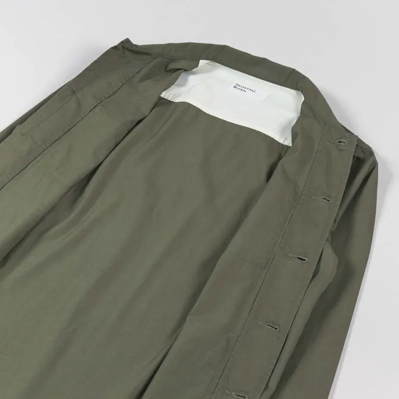 Universal Works Dockside Overshirt Olive Fine Twill-4