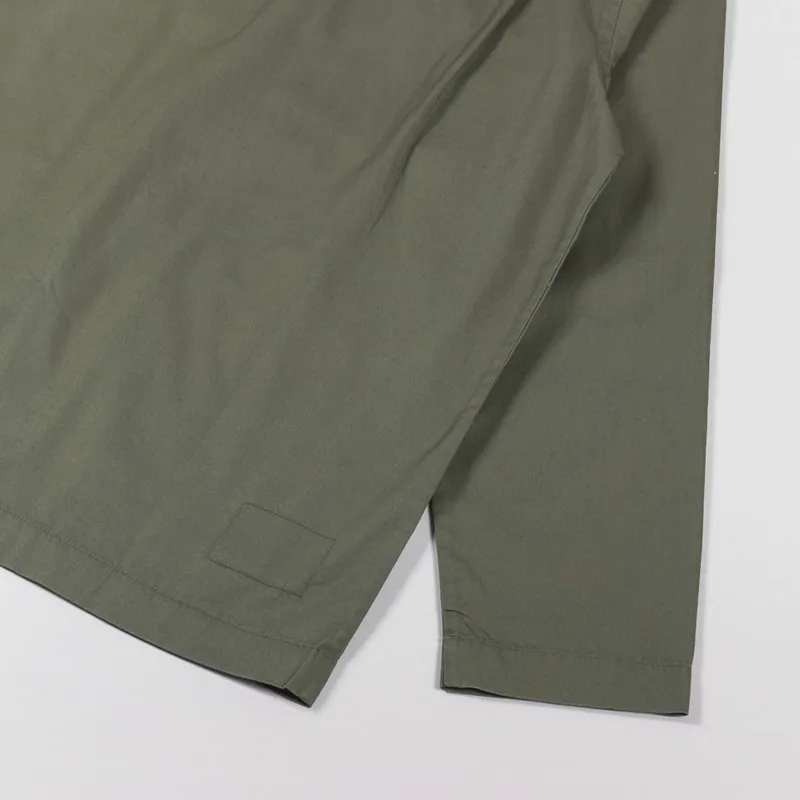 Universal Works Dockside Overshirt Olive Fine Twill-9