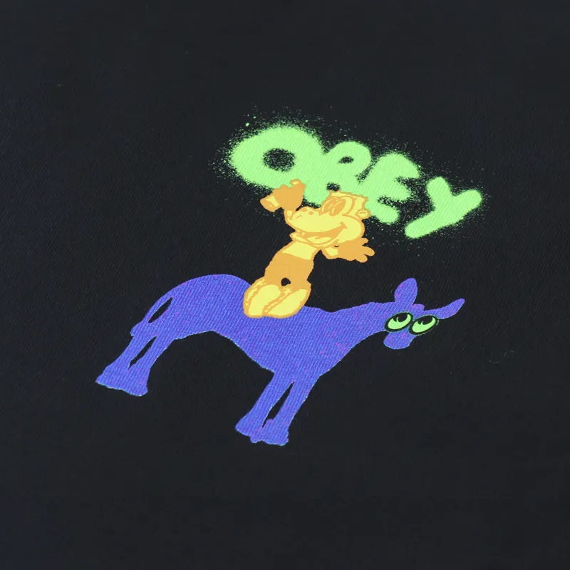 Obey Donkey T Shirt Off Black-5