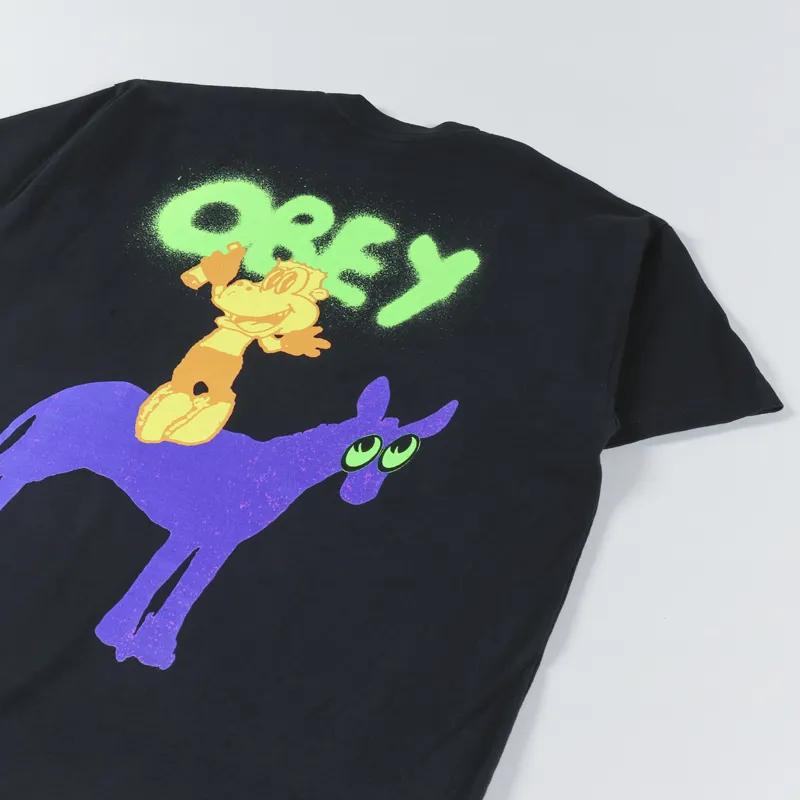 Obey Donkey T Shirt Off Black-2