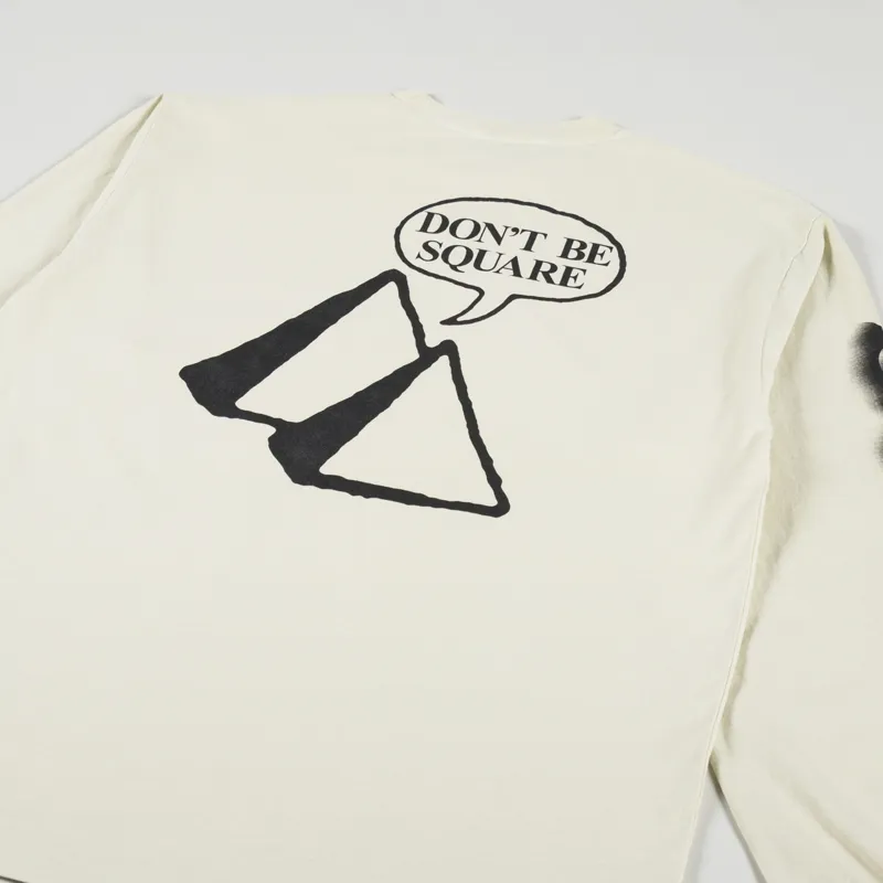 Aries Don't Be A Long Sleeve T Shirt Seedpearl-2